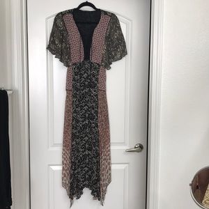 Zara mixed print boho dress